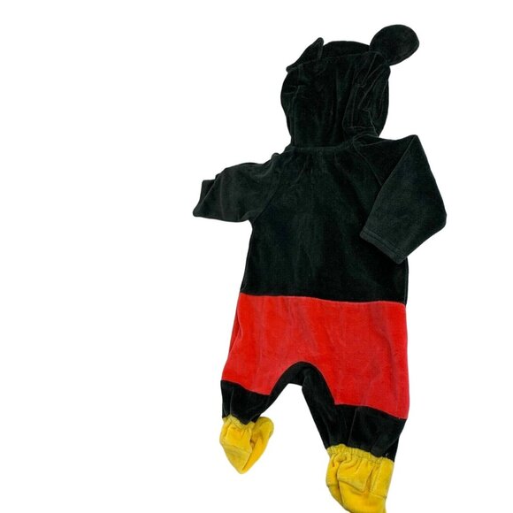 Disney Infant 0 3 mos Mickey Mouse Costume Dress Up Jumper w ears Halloween - Picture 2 of 2